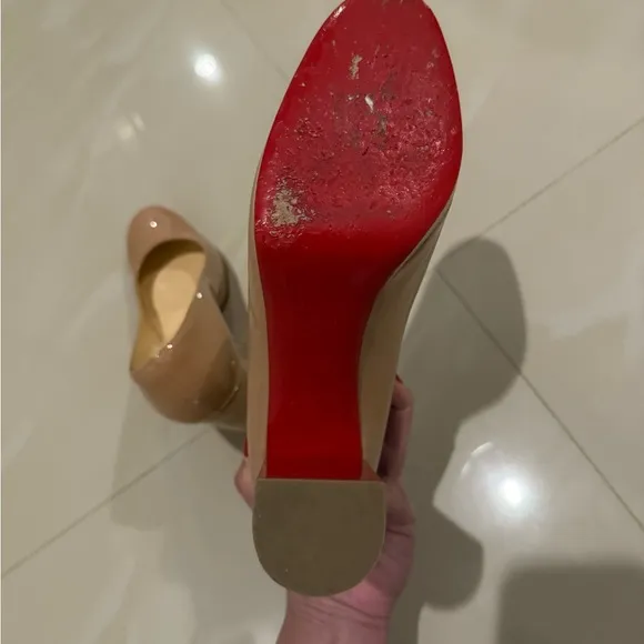 Christian Louboutin Tan Heels Classic Design