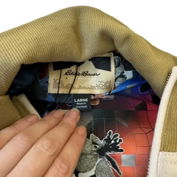 Christopher Bevans X Eddie Bauer Jacket New Large Woman’s Beautiful Inside Desig