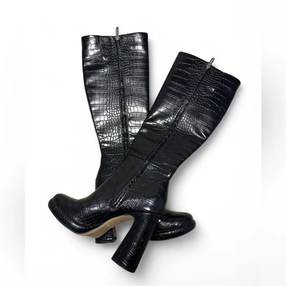 Circus by Sam Edelman Womens Freda Faux Leather Embossed Boots | Size 6
