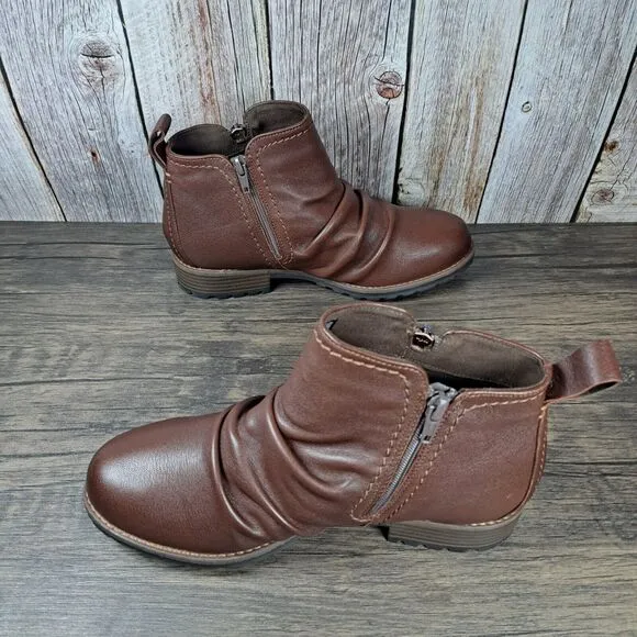 Clarks Aspra Walk Waterproof Leather Ankle Boots Women's Sz 8.5 W British Tan