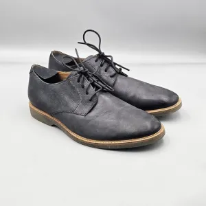 Clarks Men's Size 10.5 US VGC Atticus Lace Artisan Black Nubuck Leather Oxfords