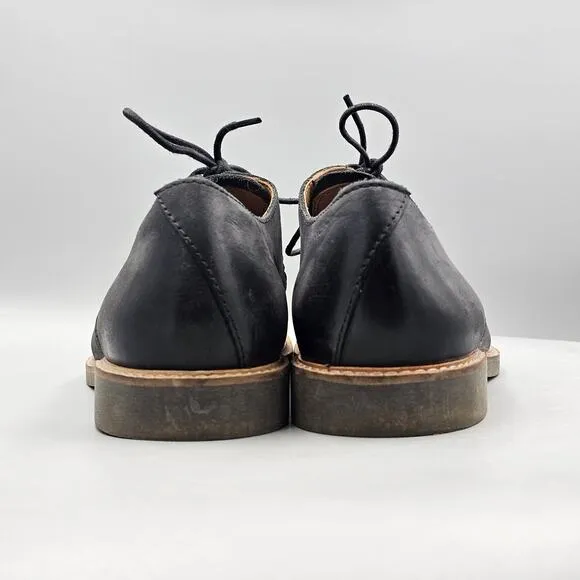 Clarks Men's Size 10.5 US VGC Atticus Lace Artisan Black Nubuck Leather Oxfords
