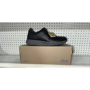 Clarks Motion Trek PT Mens Leather Casual Lace Up Sneakers Shoes Size 10.5 Black