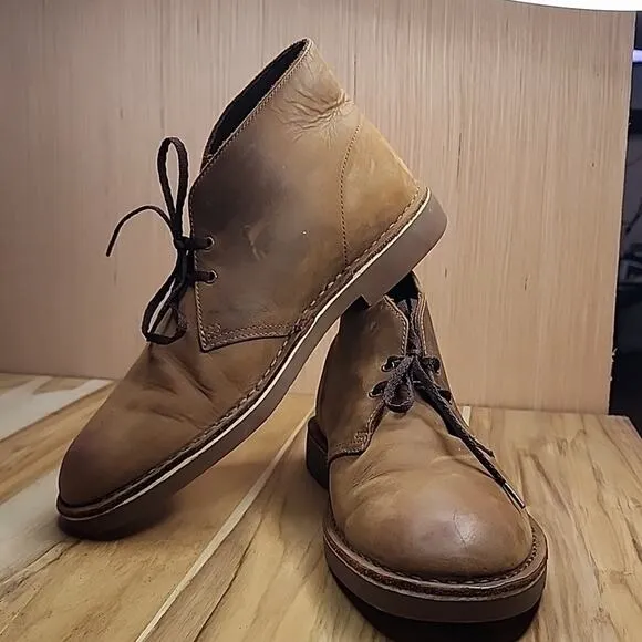❤️‍🔥CLARKS❤️‍🔥 ORIGINAL CLASSICS 100% GRAIN LEATHER CHUKKAS MENS SIZE 11 VGUC