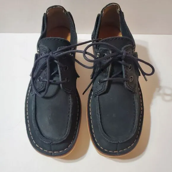 CLARKS ORIGINAL Veldta Auberon Black Nubuck Lace-up Shoes Size 7