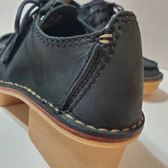CLARKS ORIGINAL Veldta Auberon Black Nubuck Lace-up Shoes Size 7