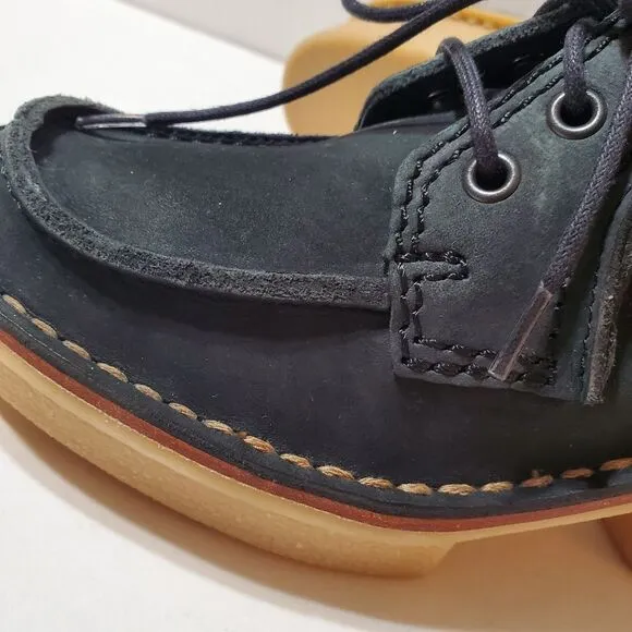 CLARKS ORIGINAL Veldta Auberon Black Nubuck Lace-up Shoes Size 7
