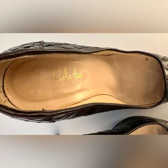 Classic Alligator or Crocodile Pumps Size 8B by Cole Haan Collection