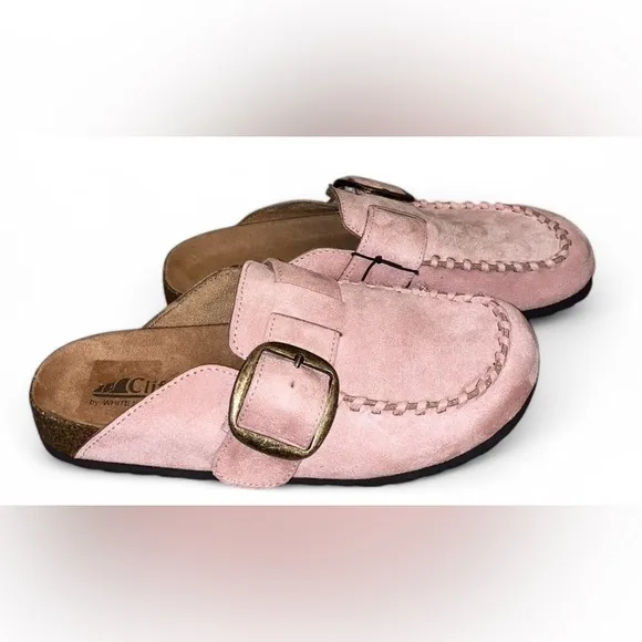 Cliffs by White Mountain Comfortable Pink Clogs With Buckle 8 Women’s New RARE