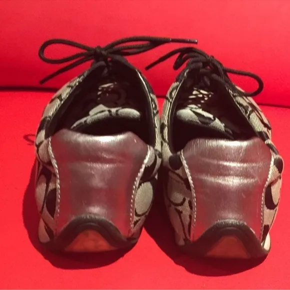 Coach Women's Black and Silver Sneakers
