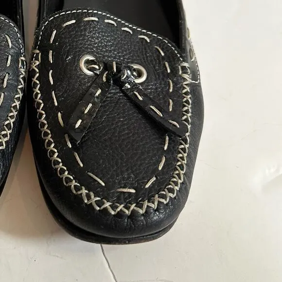 Cole Haan Black Leather Loafer Slip On Shoes D17448 Size 8B Classic 8
