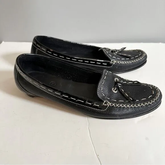 Cole Haan Black Leather Loafer Slip On Shoes D17448 Size 8B Classic 8