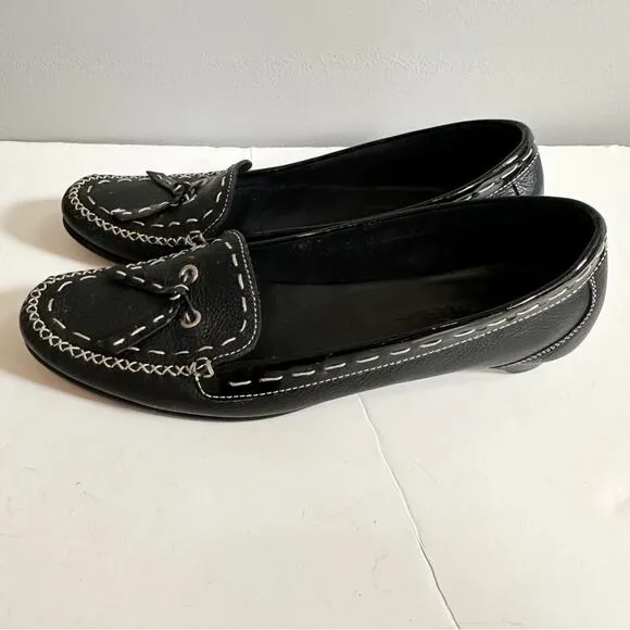 Cole Haan Black Leather Loafer Slip On Shoes D17448 Size 8B Classic 8