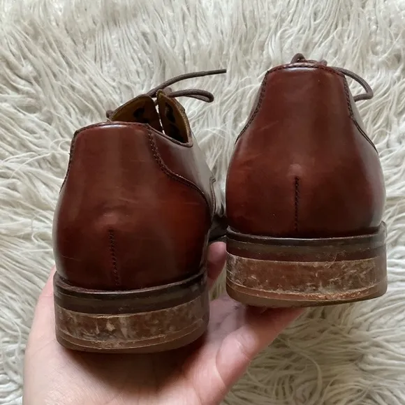 Cole Haan Brown Madison Plain Oxford Lace Up Leather Dress Shoes EUC Size 9.5