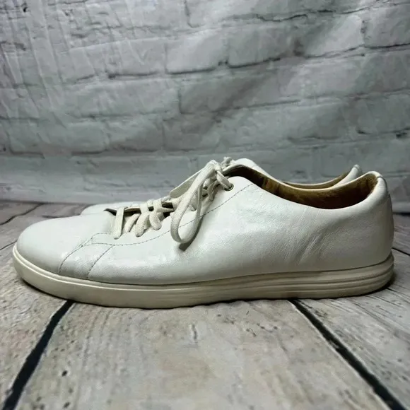 Cole Haan Crosscourt ll Casual Shoes Off White Leather Men's Size 12