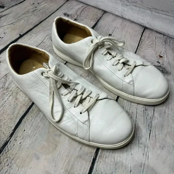 Cole Haan Crosscourt ll Casual Shoes Off White Leather Men's Size 12
