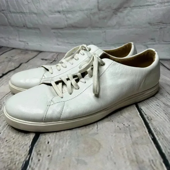 Cole Haan Crosscourt ll Casual Shoes Off White Leather Men's Size 12