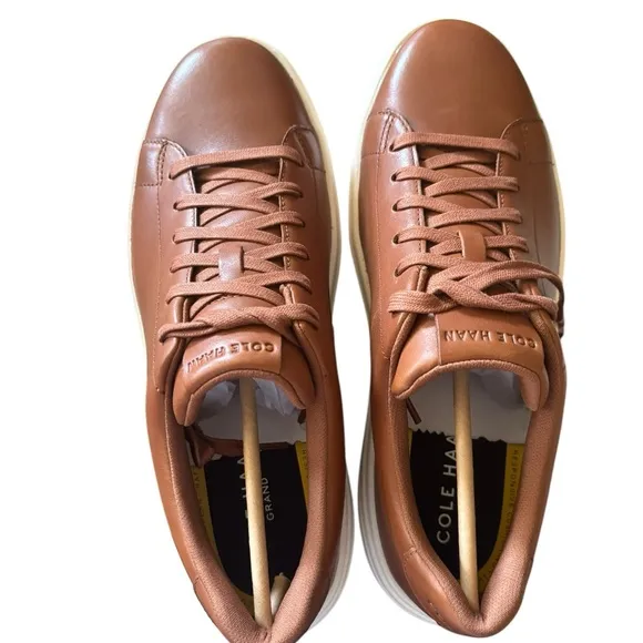 Cole Haan Grand Men's Brown Leather   360 Court Sneaker Tan Leather Size 10.5NEW