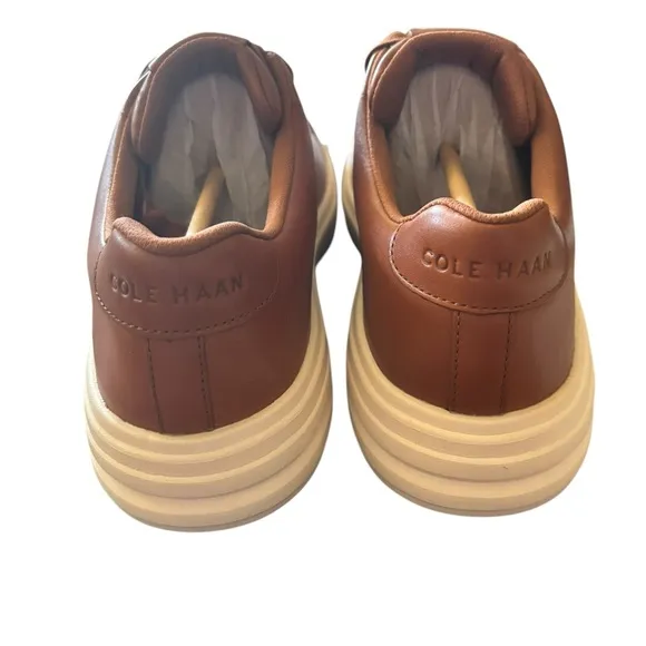 Cole Haan Grand Men's Brown Leather   360 Court Sneaker Tan Leather Size 10.5NEW