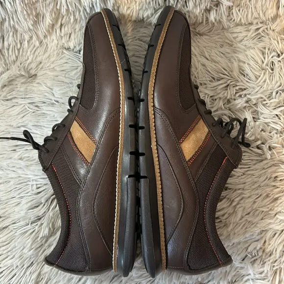 Cole Haan Grand.Os Men’s 10.5 Brown Tan Leather Suede Sneakers Casual Shoes