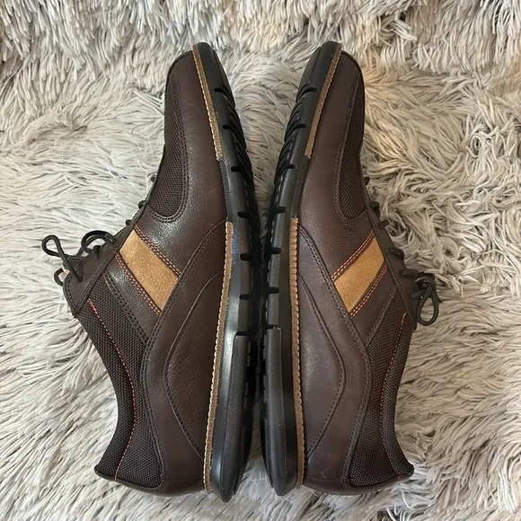 Cole Haan Grand.Os Men’s 10.5 Brown Tan Leather Suede Sneakers Casual Shoes