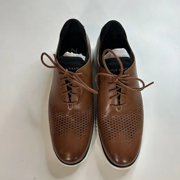Cole Haan Men's 2.Zerogrand Laser Wingtip Oxfords C27879 British Tan Mens 10 W