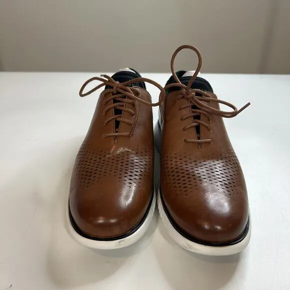 Cole Haan Men's 2.Zerogrand Laser Wingtip Oxfords C27879 British Tan Mens 10 W