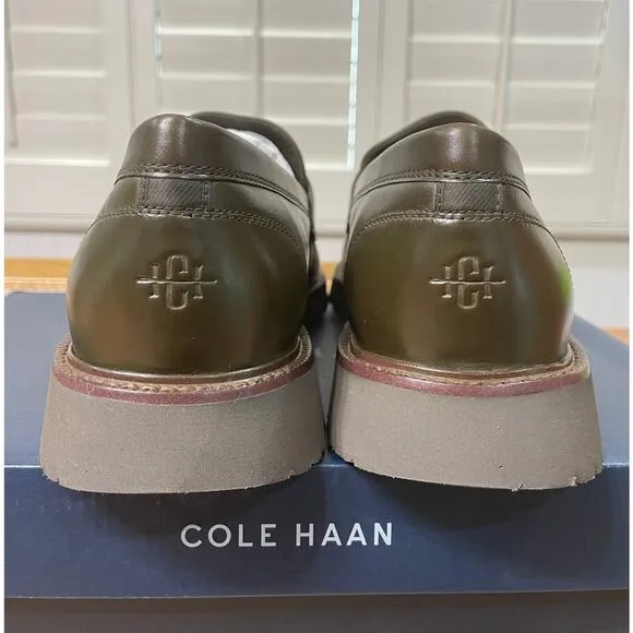 Cole Haan Men's American Classic Penny Loafer Olive Green Size 11.5/12 Wide NIB