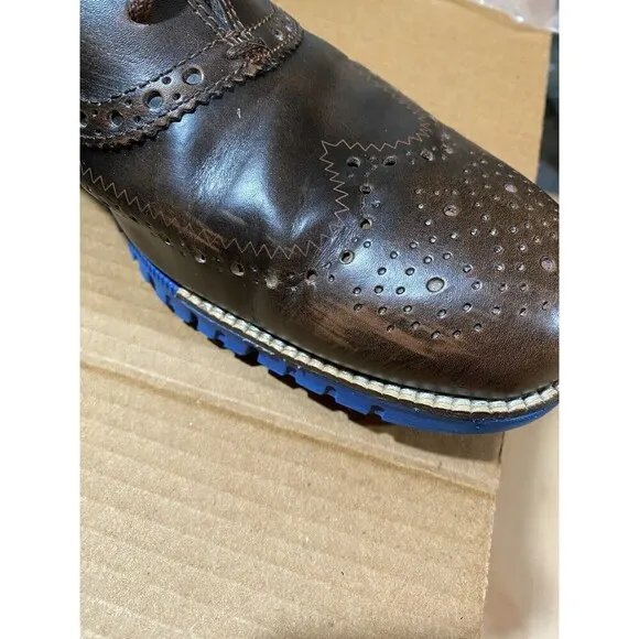 Cole Haan Men's Zerogrand Wing Oxford British Tan Ankle-High Leather Shoe Sz 10