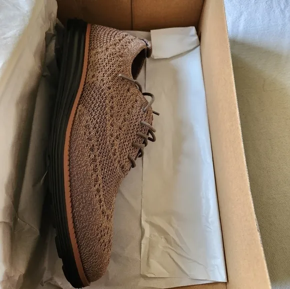 Cole Haan Original Grand Stitchlight Wingtip Oxford Choc Truffle Sz 8.5 Shoes