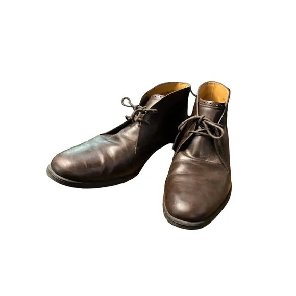 Cole Haan shoes men's chukka boots dark brown leather dress shoes sz 10.5