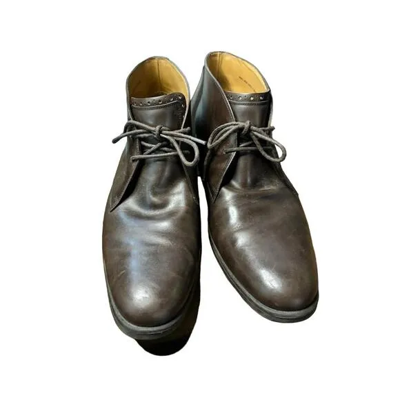 Cole Haan shoes men's chukka boots dark brown leather dress shoes sz 10.5