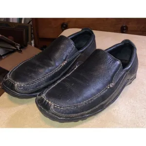 Cole Haan Trucker Venetian Mens Size 10.5 Black Leather Slip On Loafer Shoes