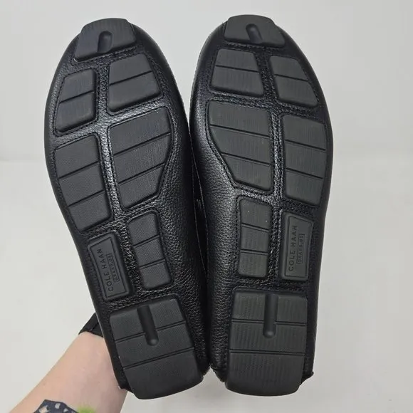 Cole Haan Wyatt Men's 7M Black Leather Penny Driver Loafers Shoes C38479