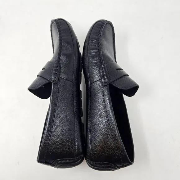 Cole Haan Wyatt Men's 7M Black Leather Penny Driver Loafers Shoes C38479