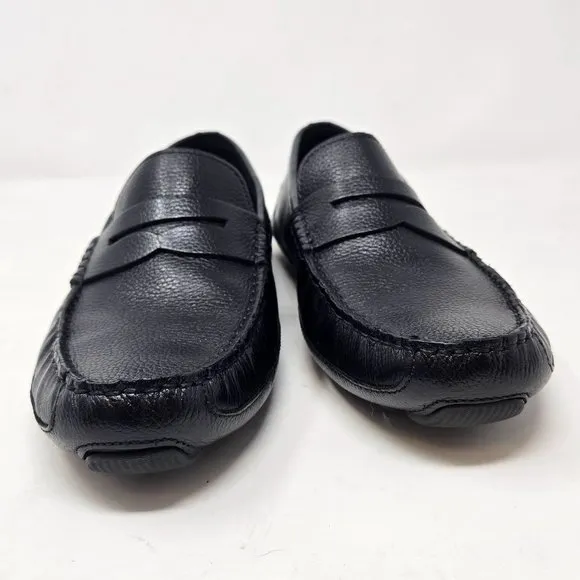 Cole Haan Wyatt Men's 7M Black Leather Penny Driver Loafers Shoes C38479