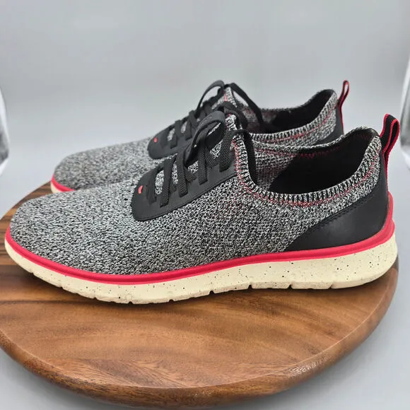 Cole Haan Zerogrand Shoes Men's 12 Gray Black Red Stitchlite Casual Sneakers