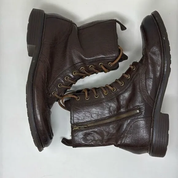 Cole Haan Mens Jameson Lace II Waterproof Leather Boot Shoes, Chestnut, men’s 8M