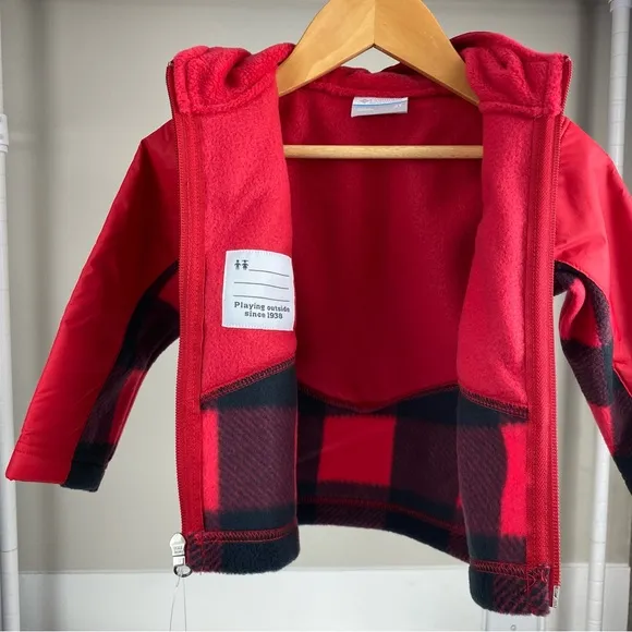 Columbia Toddler Little Boys Steens MT Overlay Jacket Buffalo Check Size 2T NWT