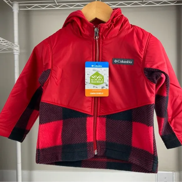 Columbia Toddler Little Boys Steens MT Overlay Jacket Buffalo Check Size 2T NWT