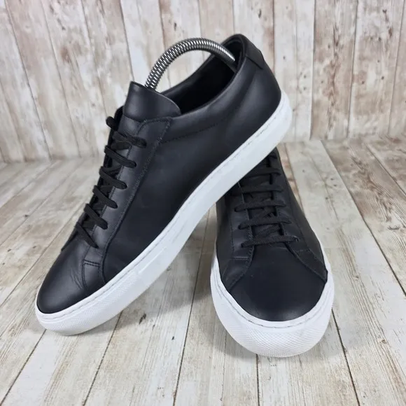 Common Projects Leather‎ Sneakers Minimalist Designer Shoes Black Size 40