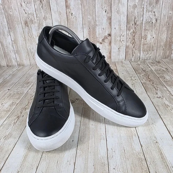 Common Projects Leather‎ Sneakers Minimalist Designer Shoes Black Size 40