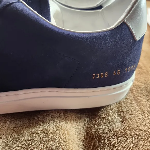 Common Projects NEW WITH BOX Retro Low In Suede BLUE