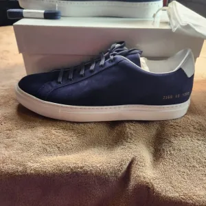 Common Projects NEW WITH BOX Retro Low In Suede BLUE