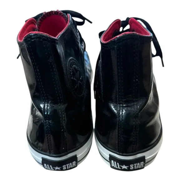 Converse All Star Chuck Taylor Hi-Top Black Patent Leather Men's Sneakers 14