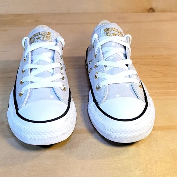 Converse All Star White and Gold Sneakers Canvas Low-Top Sneakers