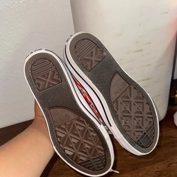 Converse All Star White and Orange Kids Shoes