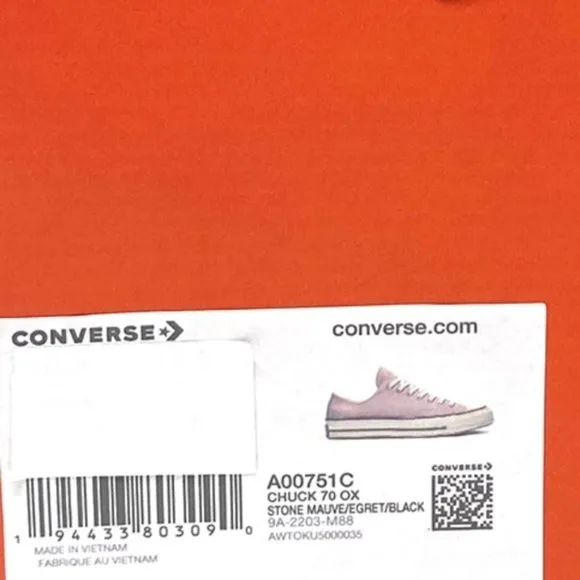 Converse Chuck 70 Pastel Shoes Casual Low Top Canvas Stone Mauve For Men A00751C