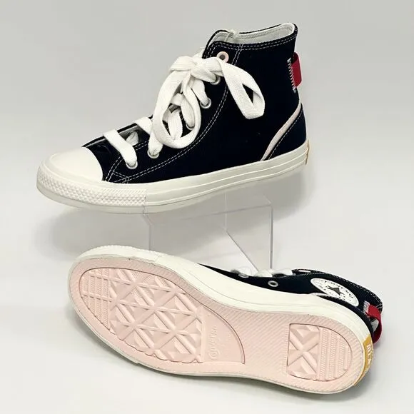 Converse Chuck Taylor All Star Black Red High Top Sneaker A07118C Size 8 Women