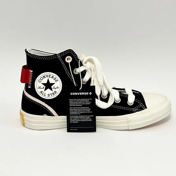 Converse Chuck Taylor All Star Black Red High Top Sneaker A07118C Size 8 Women